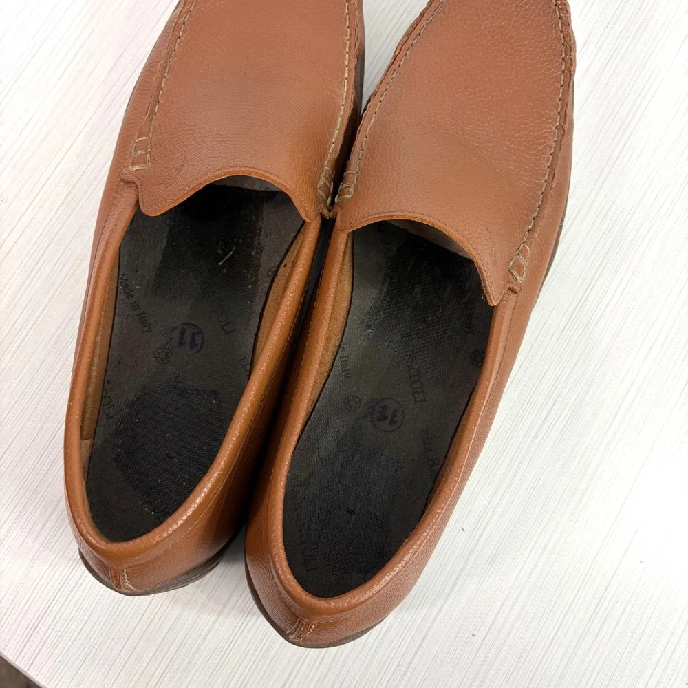 Tommy Bahama Amalfi Leather Driving Loafer Shoes Mens 11.5 D Brown